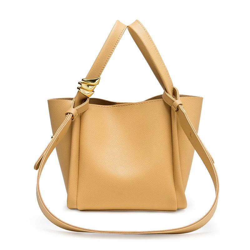 Barrel-shaped Classic Shoulder Bags PU Leather Tote Sac