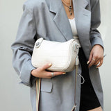 Stone Pattern Crossbody Bag Cow Leather Shoulder Bag Women Real Leather Handbags
