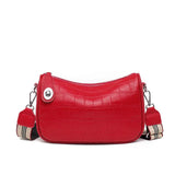 Stone Pattern Crossbody Bag Cow Leather Shoulder Bag Women Real Leather Handbags