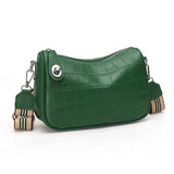 Stone Pattern Crossbody Bag Cow Leather Shoulder Bag Women Real Leather Handbags