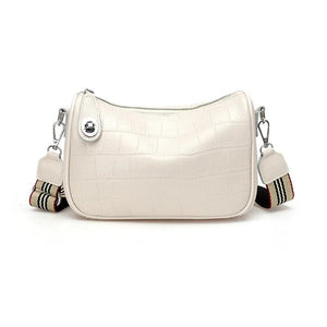 Stone Pattern Crossbody Bag Cow Leather Shoulder Bag Women Real Leather Handbags
