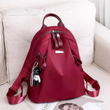 Women's Nylon Outdoor Leisure Backpack Solid Color