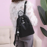 Women's Nylon Outdoor Leisure Backpack Solid Color