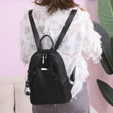 Women's Nylon Outdoor Leisure Backpack Solid Color