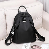 Women's Nylon Outdoor Leisure Backpack Solid Color