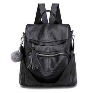 Soft Leather Backpack Women'S Retro Outdoor Travel Bag Casual Ladies Backpack