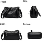 Women Leather Crossbody Bag Purse with Long Shoulder Strap
