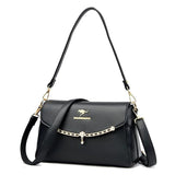 Sequined Split Leather Crossbody Bag for Women Small Handbag Shoulder Bag