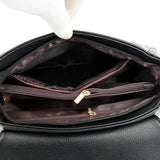 Sequined Split Leather Crossbody Bag for Women Small Handbag Shoulder Bag