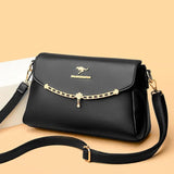 Sequined Split Leather Crossbody Bag for Women Small Handbag Shoulder Bag