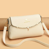 Sequined Split Leather Crossbody Bag for Women Small Handbag Shoulder Bag