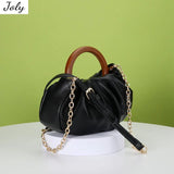 Cloud Shoulder Bag Pu Leather Top-handle Chain Bag