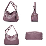 Leather Crossbody Bag for Women Zipper Handbags Single Strap
