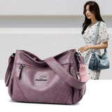 Leather Crossbody Bag for Women Zipper Handbags Single Strap