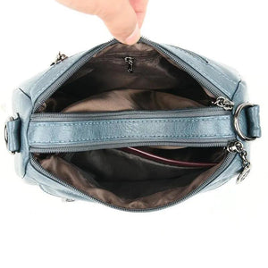 Vintage Leather Shoulder Bag for Women Small Crossbody Bag Ladies Summer Bags