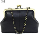 Retro Kiss Lock Crossbag Diamonds Appliques Shoulder Handbag