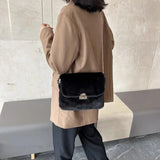 Fluffy Square Bag Chain Cross Body Plush