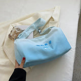 Canvas Shoulder Bag Gradient Large Capacity Girl Casual Handbag