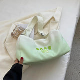 Canvas Shoulder Bag Gradient Large Capacity Girl Casual Handbag