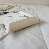 Casual Jacquard Tote Bag with Tulip Flowers Embroidery
