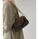 Vintage Crossbody Bag Soft PU Leather Tote Boston Handbag for Women E796