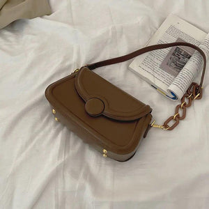 Vintage Crossbody Bag Soft PU Leather Tote Boston Handbag for Women E796