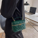 Small Box Crossbody Bag for Women Chains Purse Square Clutch