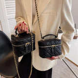 Small Box Crossbody Bag for Women Chains Purse Square Clutch