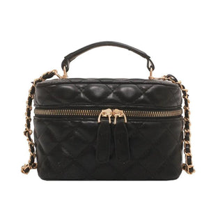 Small Box Crossbody Bag for Women Chains Purse Square Clutch