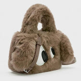Soft Plush Women Handbags Faux Fur Large Winter Shoulder Bags
