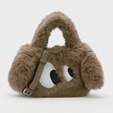 Soft Plush Women Handbags Faux Fur Large Winter Shoulder Bags