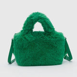 Soft Plush Women Handbags Faux Fur Large Winter Shoulder Bags