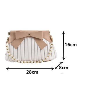 Soft Leather Crossbody Bag Shell Chain Shoulder Bag for Women