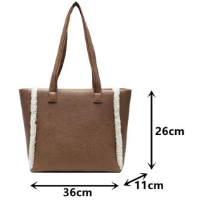 Large Soft Leather Shoulder Bags for Women Big Size Shopper Bag Tote Bag