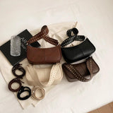 Small PU Leather Shoulder Bags for Women Hit Retro Handbags and Purses