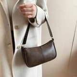 Small PU Leather Shoulder Bags for Women Hit Retro Handbags and Purses