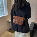 Small PU Leather Flap Bags for Women Winter Shoulder Bag