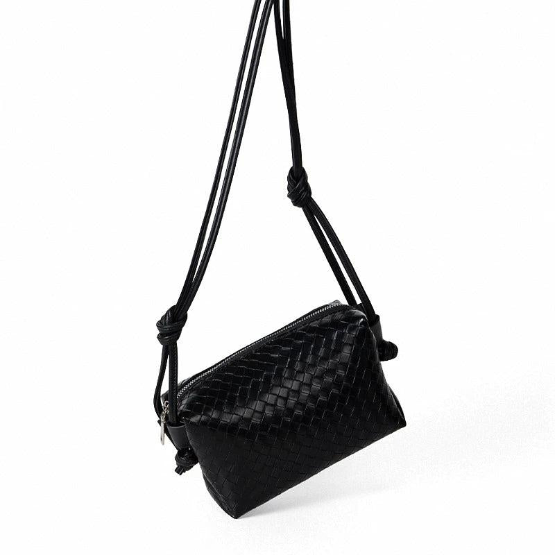 Women PU Leather Shoulder Bags Woven Crossbody Bag Handbags Totes