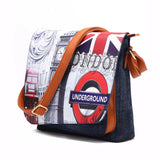 Vintage Denim Shoulder Bag Patchwork Crossbody Messenger Bag