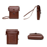 Vintage Leather Girls Phone Bag Women Shoulder Crossbody Purse