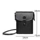 Vintage Leather Girls Phone Bag Women Shoulder Crossbody Purse