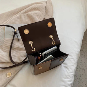 Panelled Crossbody Bags for Women Small Square Shoulder Bags