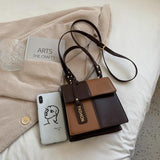 Panelled Crossbody Bags for Women Small Square Shoulder Bags