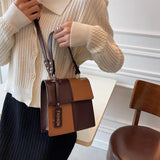 Panelled Crossbody Bags for Women Small Square Shoulder Bags