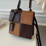 Panelled Crossbody Bags for Women Small Square Shoulder Bags
