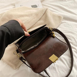 Vintage Small Flap Bag Women Handbags PU Leather Shoulder Crossbody