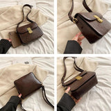 Vintage Small Flap Bag Women Handbags PU Leather Shoulder Crossbody
