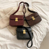 Vintage Small Flap Bag Women Handbags PU Leather Shoulder Crossbody