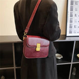 Vintage Small Flap Bag Women Handbags PU Leather Shoulder Crossbody