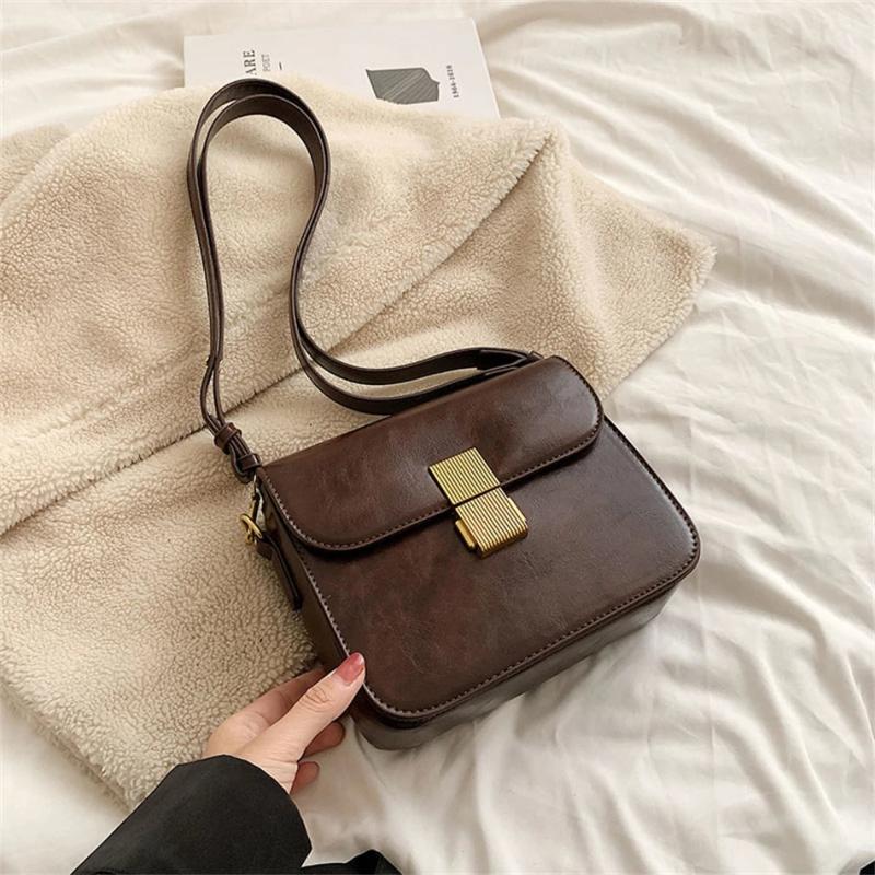 Vintage Small Flap Bag Women Handbags PU Leather Shoulder Crossbody